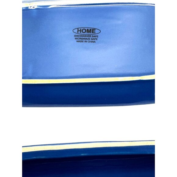 Vintage Blue Ceramic Quarter Pound Butter Dish With Lid - Picture 8 of 8